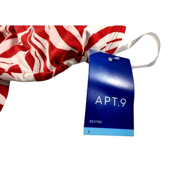 Apt. 9 Women's Petite Large Shadow Red Ring Keyhole One-Piece Bathing Suit NWT - Picture 4 of 13